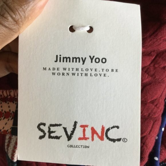 Jimmy Yoo Burgundy Stripe Hooded Swing Coat Size Medium Embroidered - Picture 9 of 11